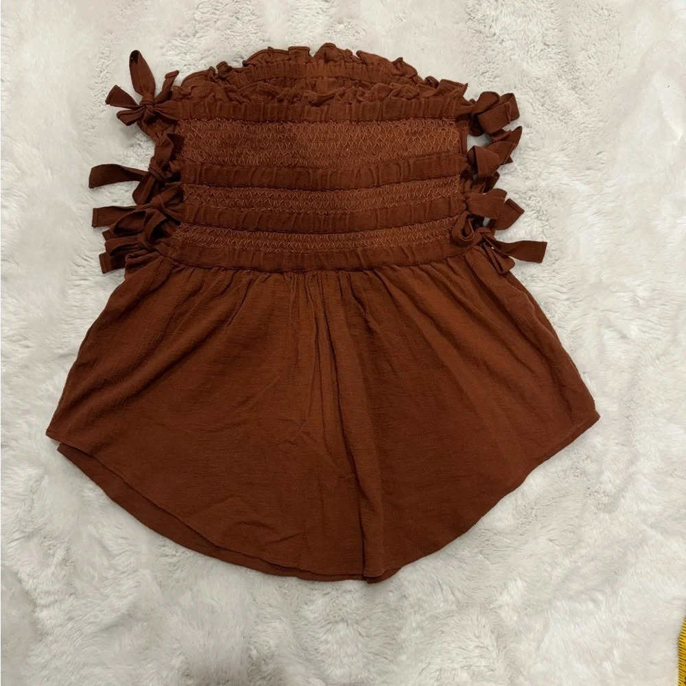 FREE PEOPLE Jen's Pirate Booty Women
Fleetwood Tunic Brown Boho
Side Tie Top S